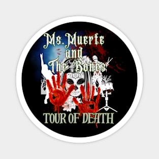 Ms.Muerte and The Bones Halloween Horror Band Magnet